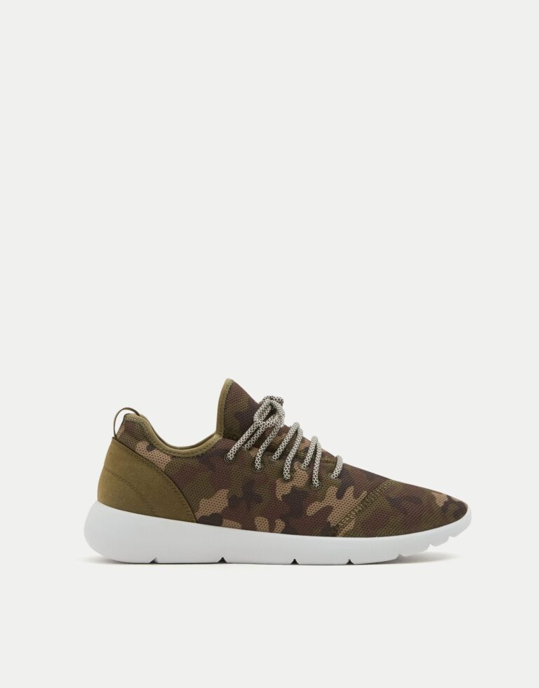 Camouflage technical sneakers