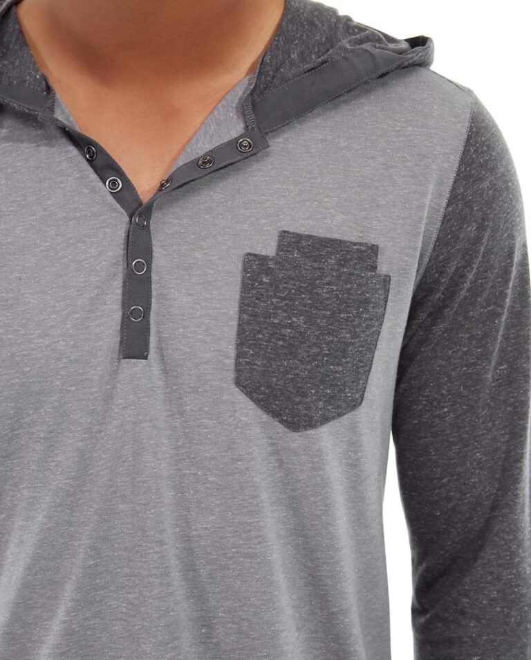 Chaz Kangeroo Hoodie-M-Gray - Image 2